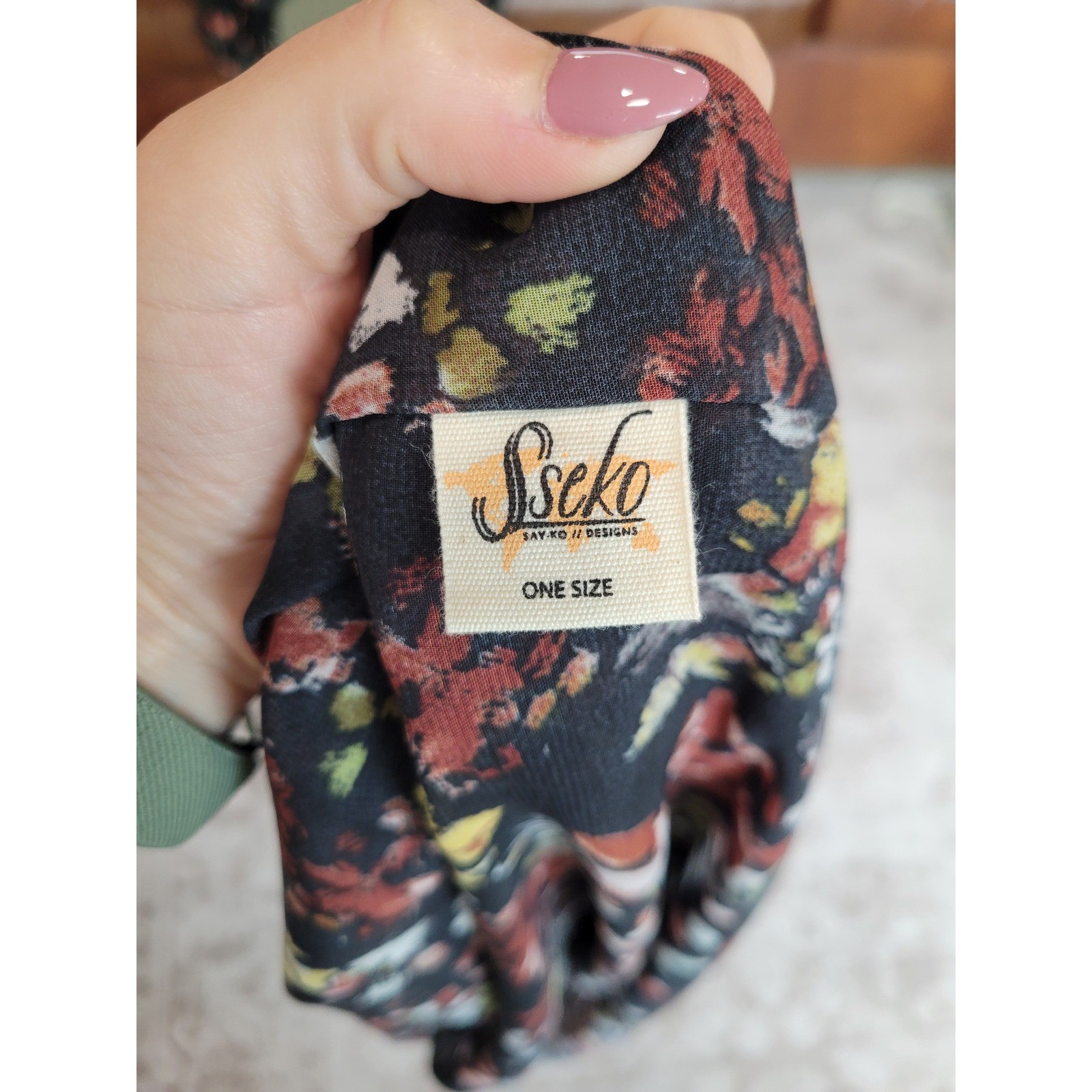 Sseko Recycled Chiffon Floral Kimono Blouse One Size Bohemian Festival Swim