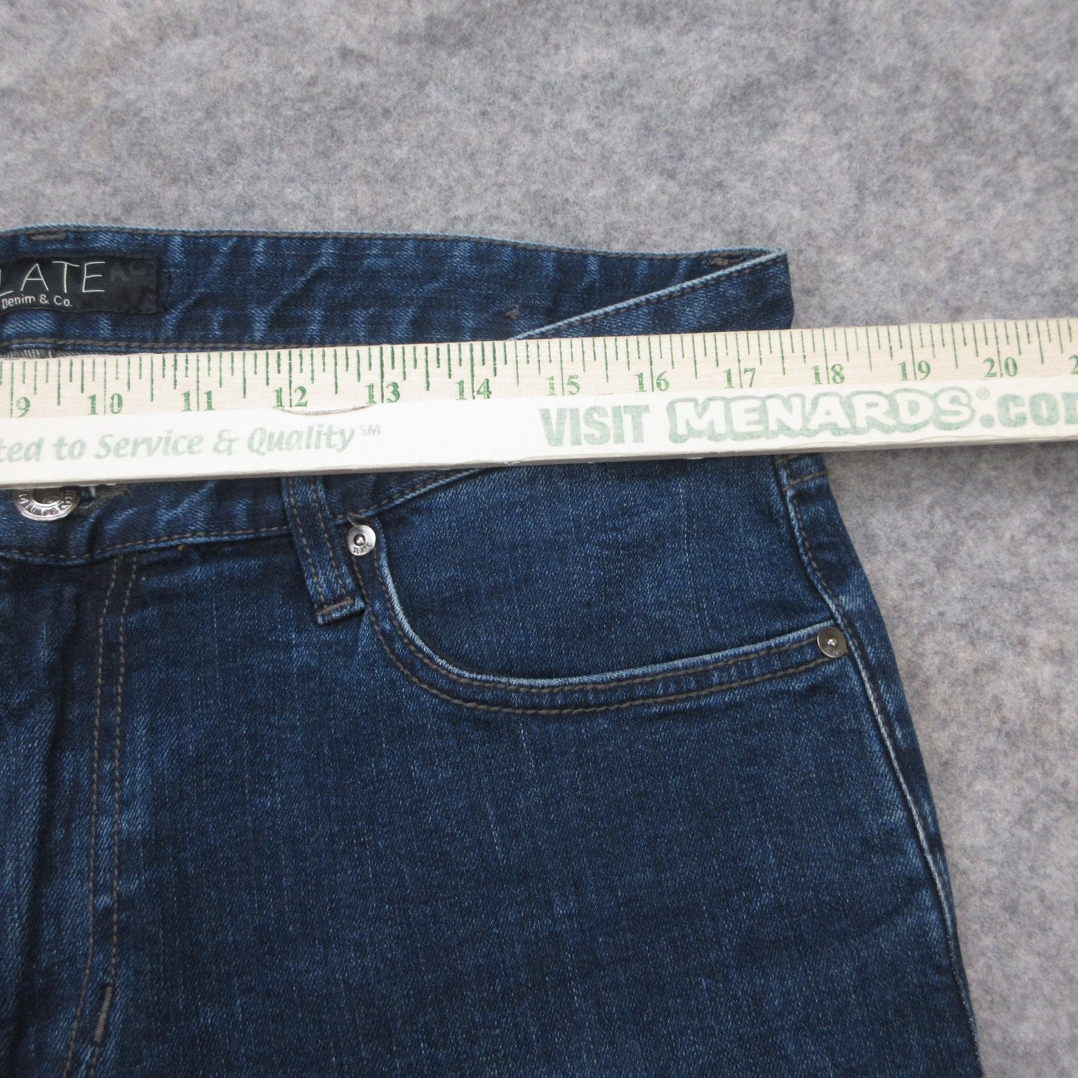 SLATE Denim & Co. Jeans Men’s Blue W34 L32 Slim Straight Stretch