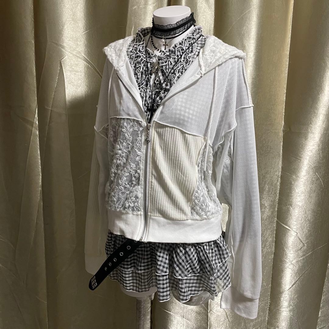 Axes Femme Hoodie Rose Charm Coquette Mori Girl Free Size Japan