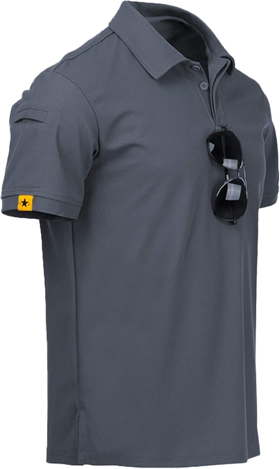 Performance Short Sleeve Polo Shirt for Men Athletic Golf Casual Lightweight