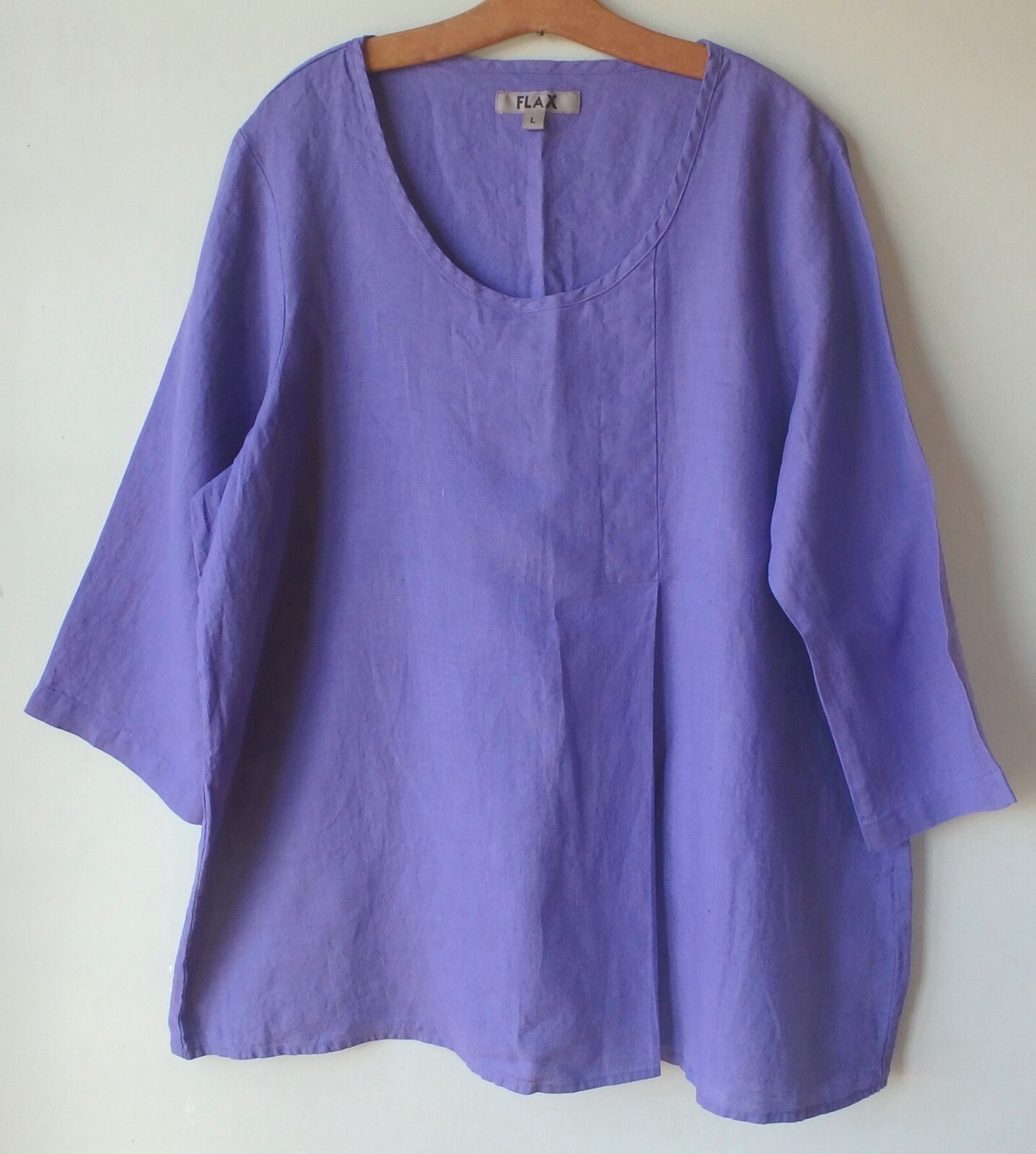 FLAX Designs LINEN Tucked Tunic 2G NWT Tunic WISTERIA