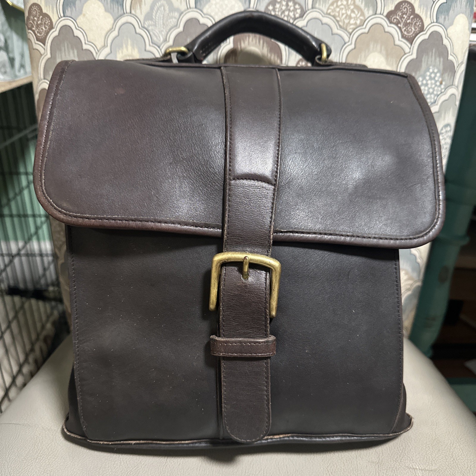 Vintage Coach 5280 ‘Emmerson’ Brown Leather Crossbody Messenger Bag