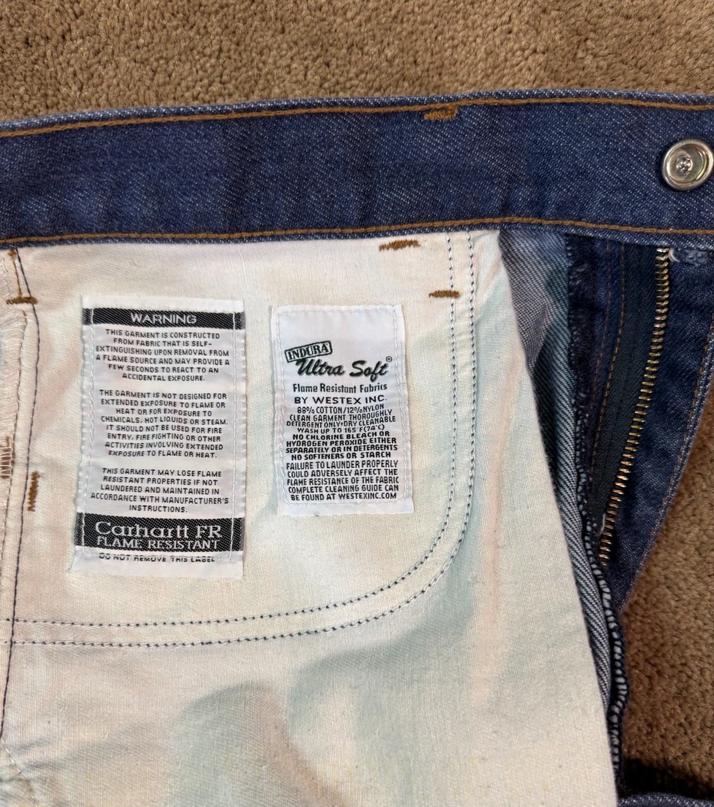 Carhartt FR 36×34 (35×33 Actual) Flame Resistant Jeans