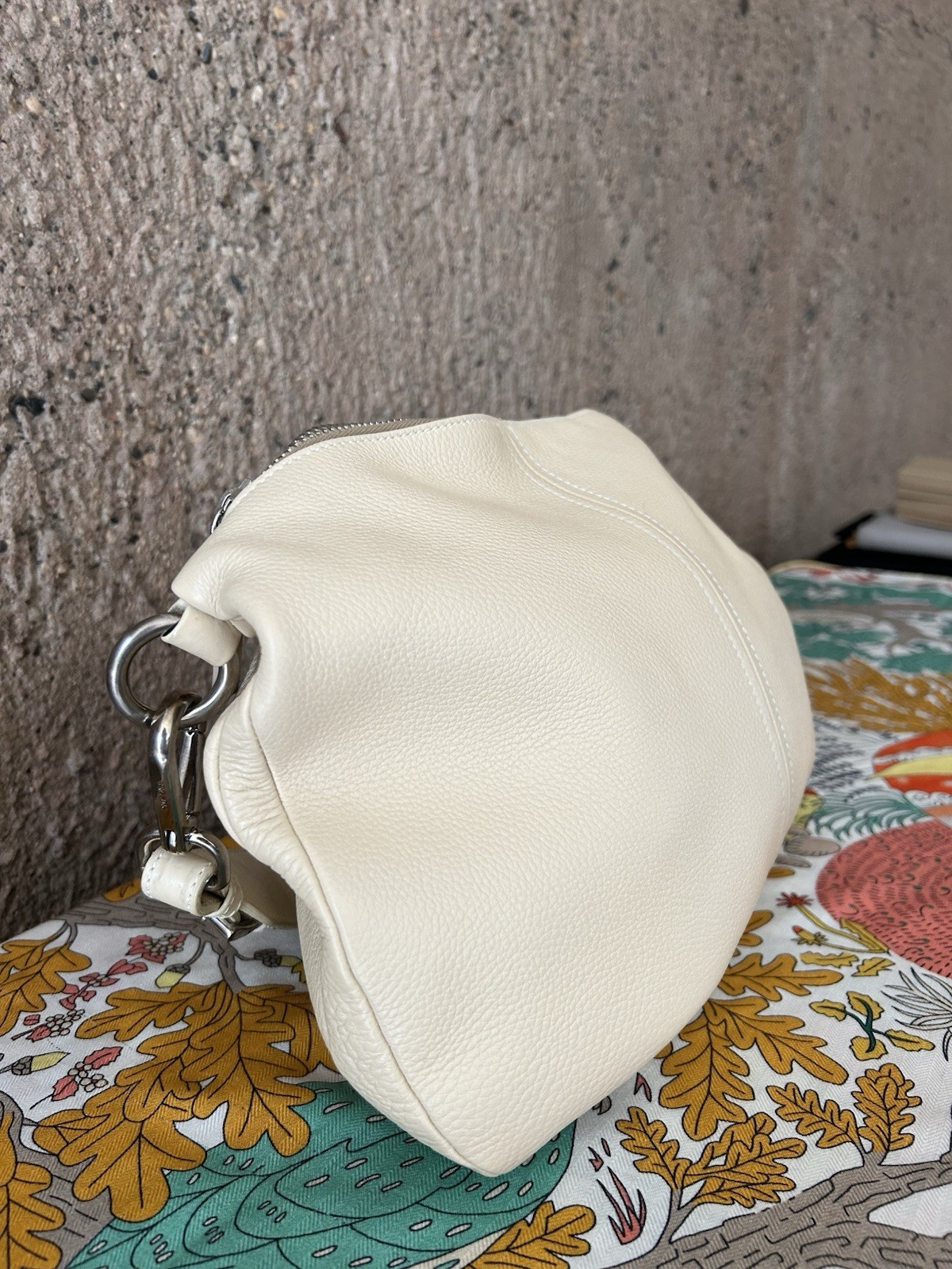 Prada Vitello Daino Leather Shoulder Bag | Ivory Beige | Made in Italy
