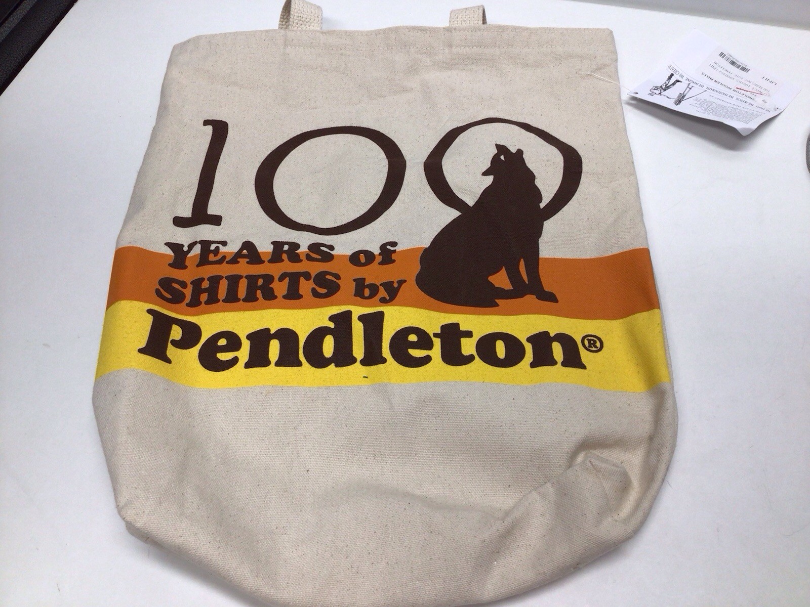 Pendleton Canvas Tote Bag NWT 100 Years Of Shirts NEW Commemorative Graphic