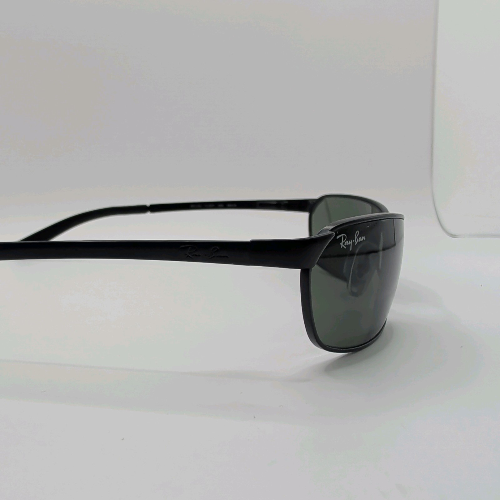 Vintage Ray-Ban RB3190 FLIGHT 006 Black Rectangle Sunglasses 58mm Italy