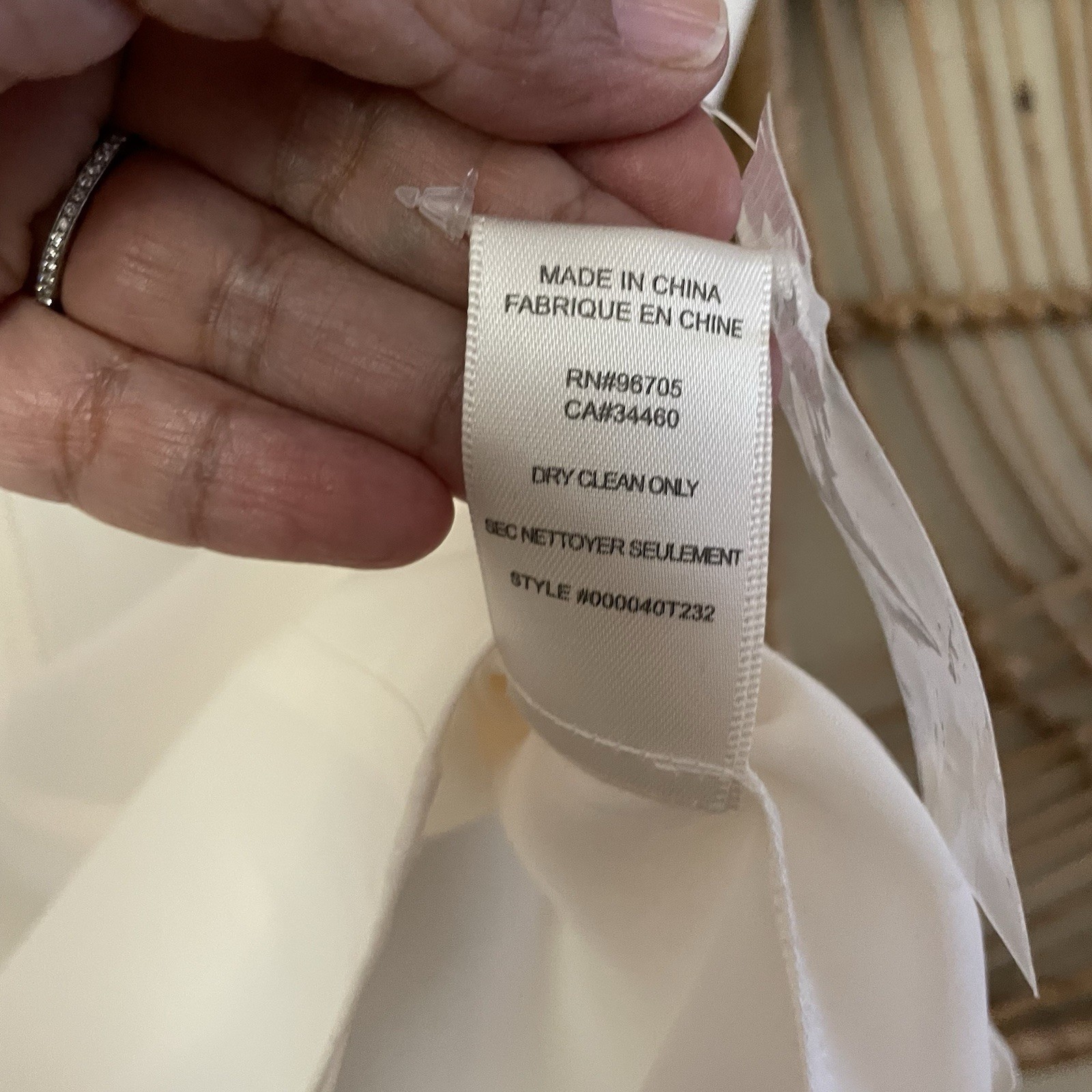 Rebecca Taylor Charlie Sheer Panel 100% Silk Top Blouse Ivory Sz 2 NWOT B23