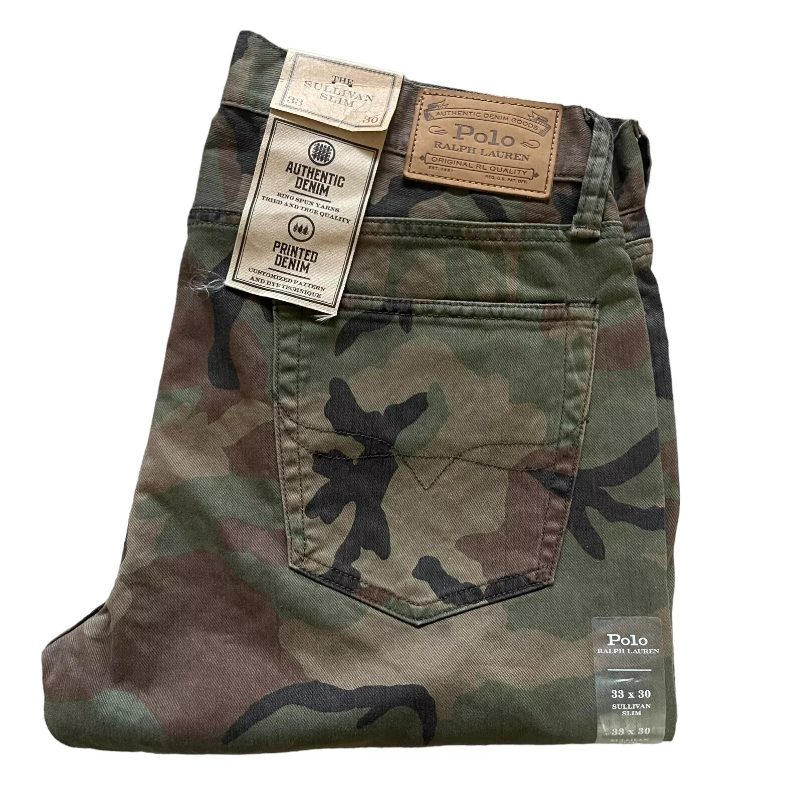 Polo Ralph Lauren Men’s Sullivan Slim Straight Camouflage Stretch Denim Jeans