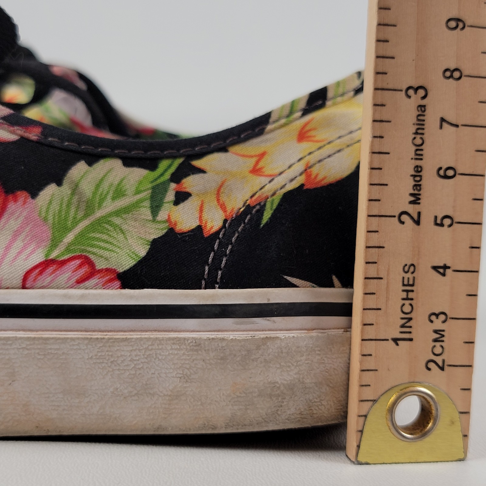 Vans Hawaiian Floral Pattern Skateboarding Shoes Size Men 6.5 Women 8 Low Top