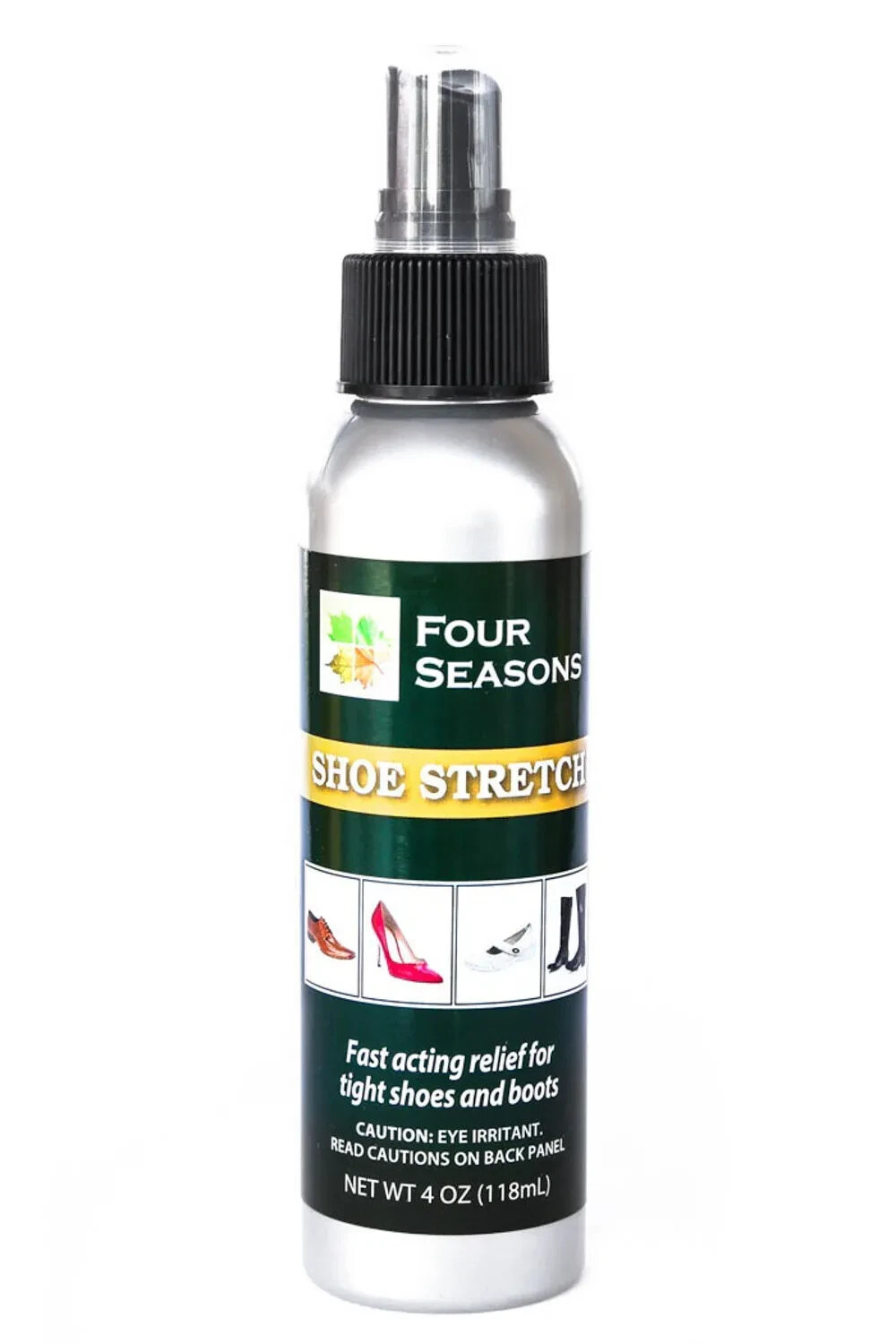 Four Seasons Shoe Stretch Spray – Leather, Suede, Nubuck – 4 oz Pump