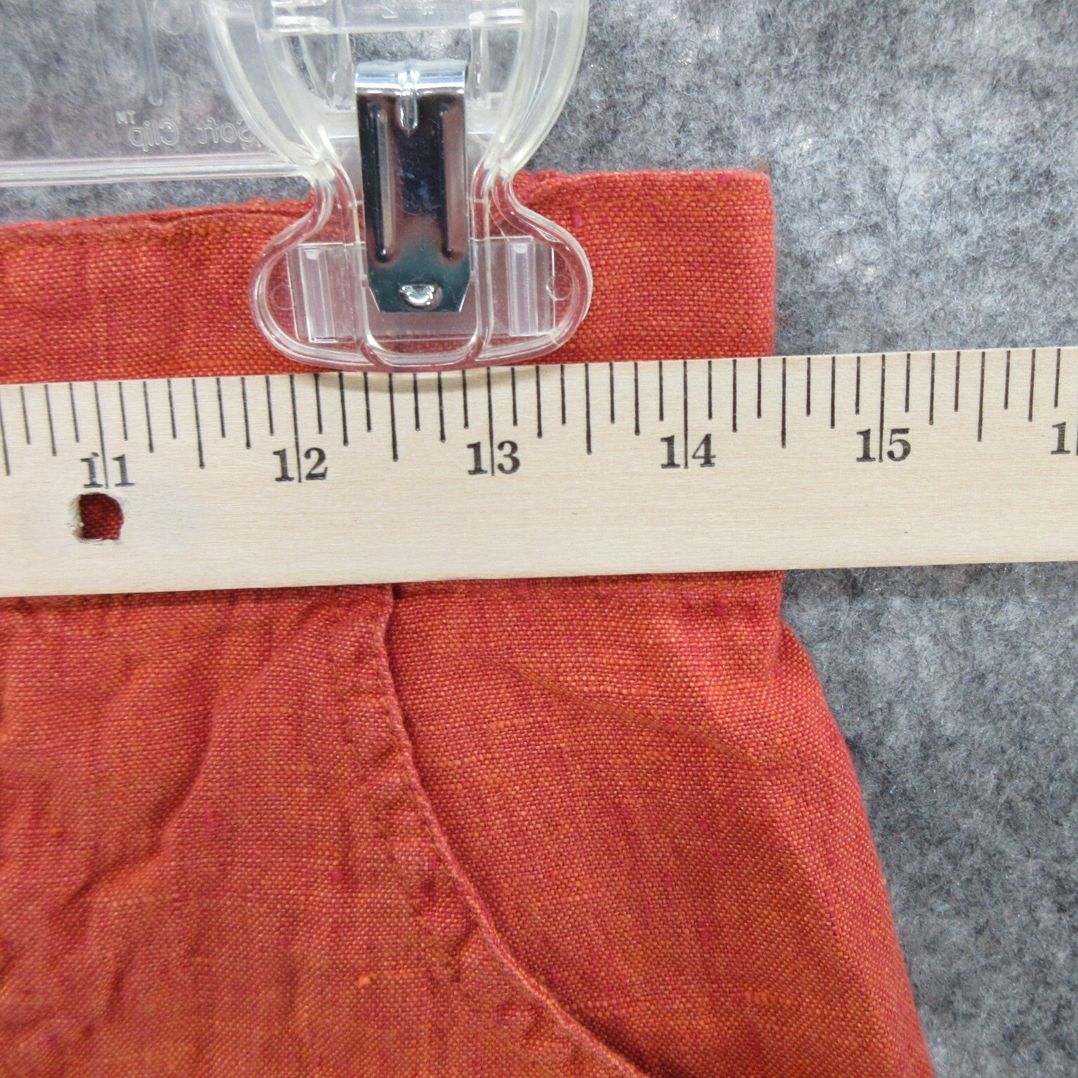 FLAX Designs Linen Skirt Small Solid Orange Maxi Pull-On Elastic Waistband New