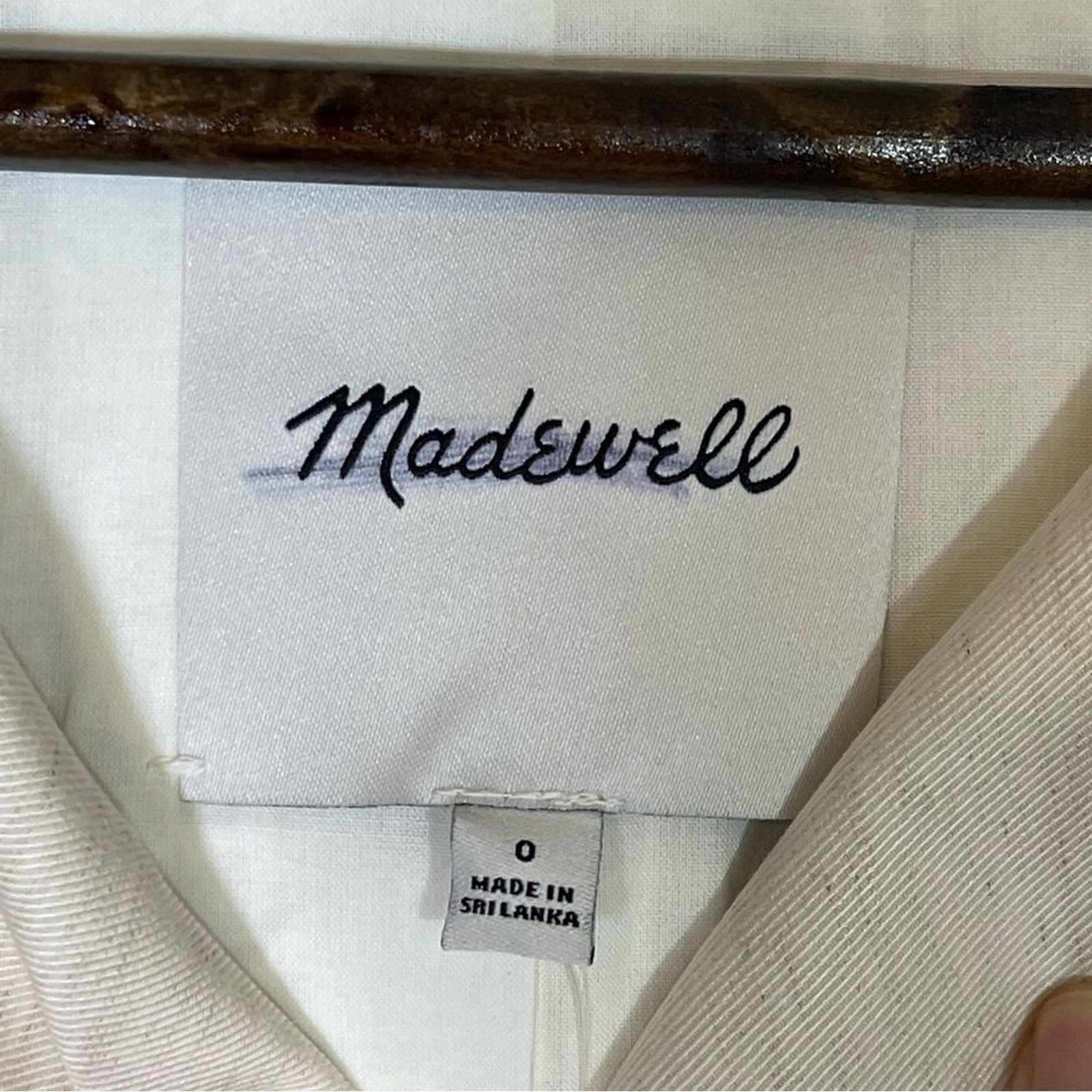 Madewell NWT Crewneck Cutaway Vest in Drapey Twill Size 0 in Vintage Ivory