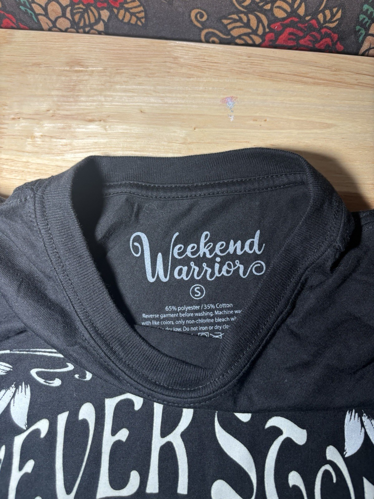 Weekend Warrior Shirt Mens Large Black Never Stop Dreaming Graphic Tee Peace