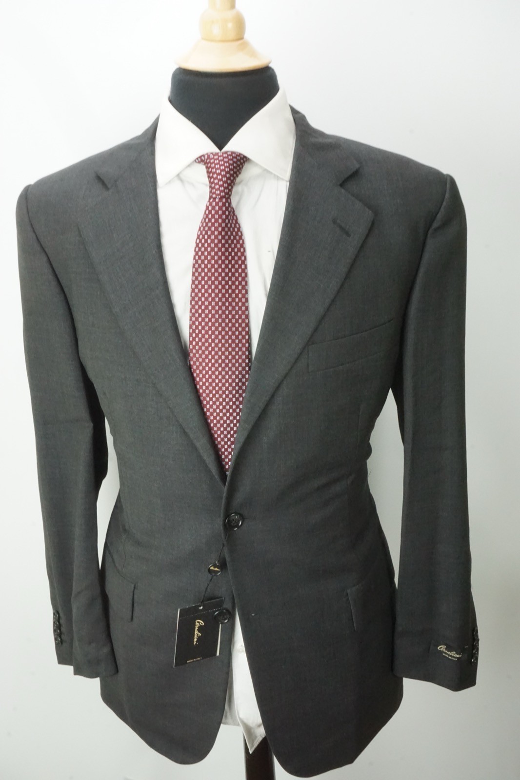 Corneliani Evolution Gray Wool 2 Pc Suit Jacket Pant 40R Brand New
