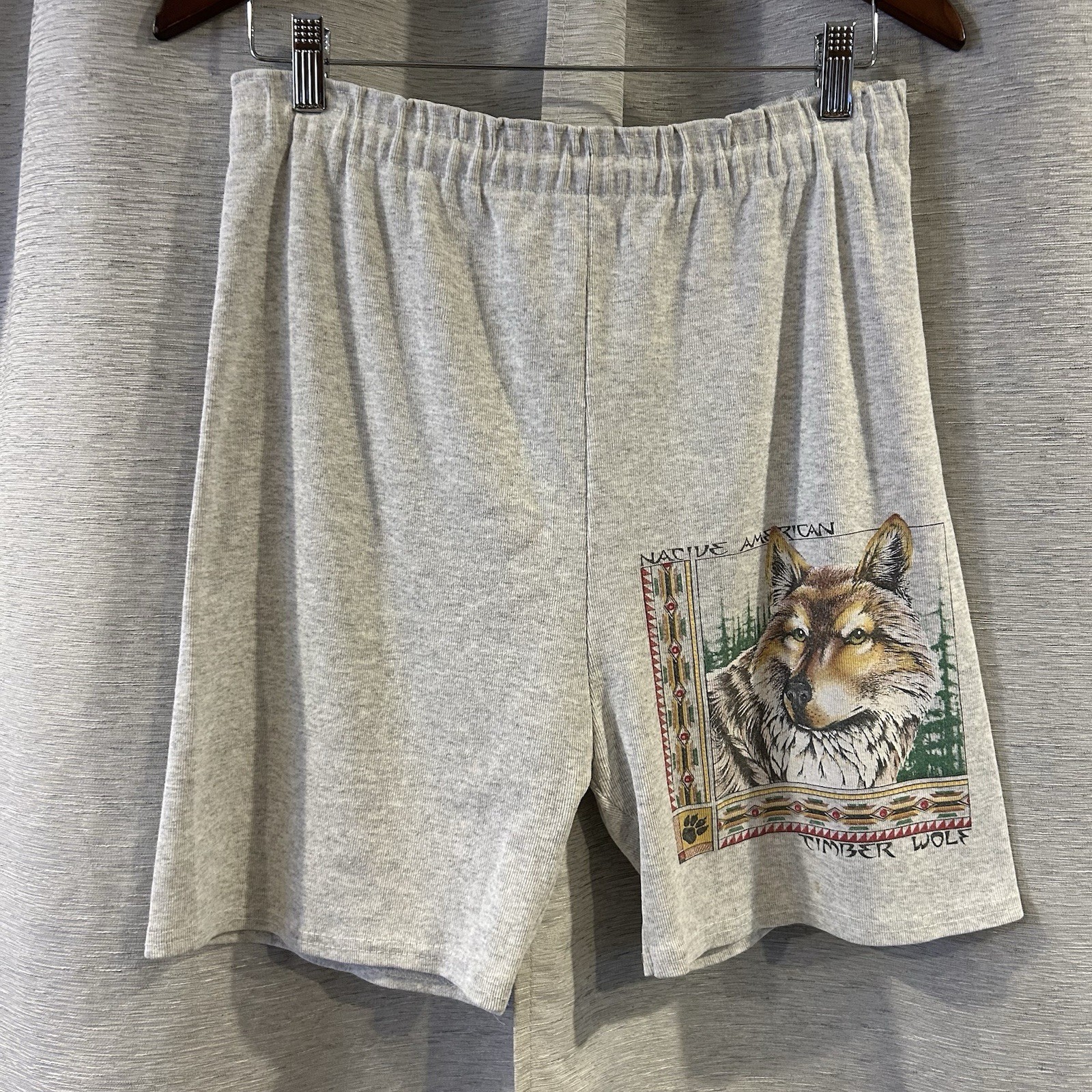 Vtg 90s Timber Wolf Native Shorts Mens Sz Large
