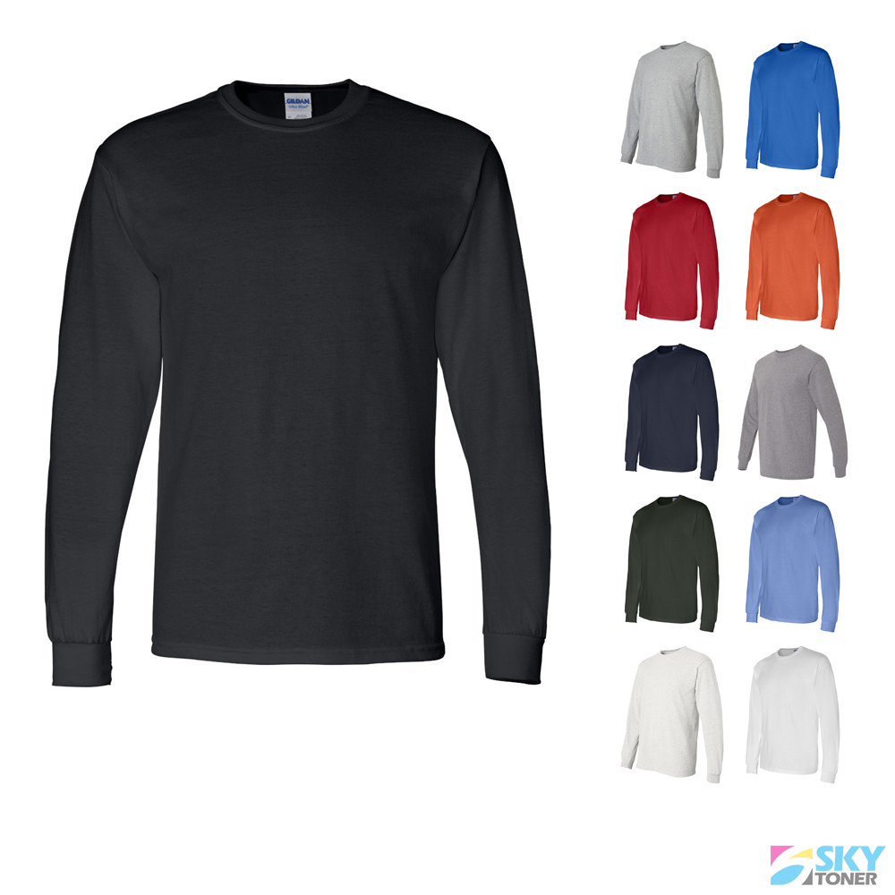 Gildan DryBlend 50/50 Mens Crewneck Long Sleeve T-Shirt Sizes S-3XL 8400