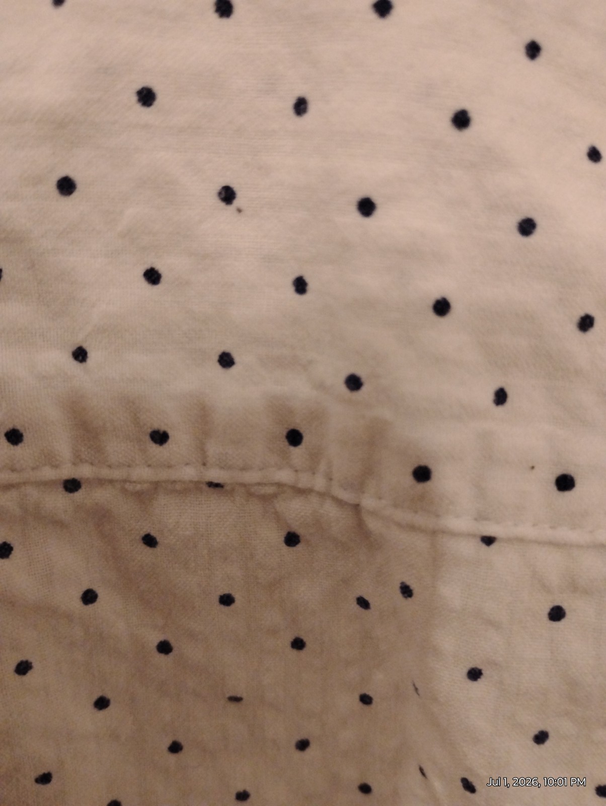 Bonobos Men’s Slim Fit Button-Up Shirt M White Blue Polka Dot Point Collar