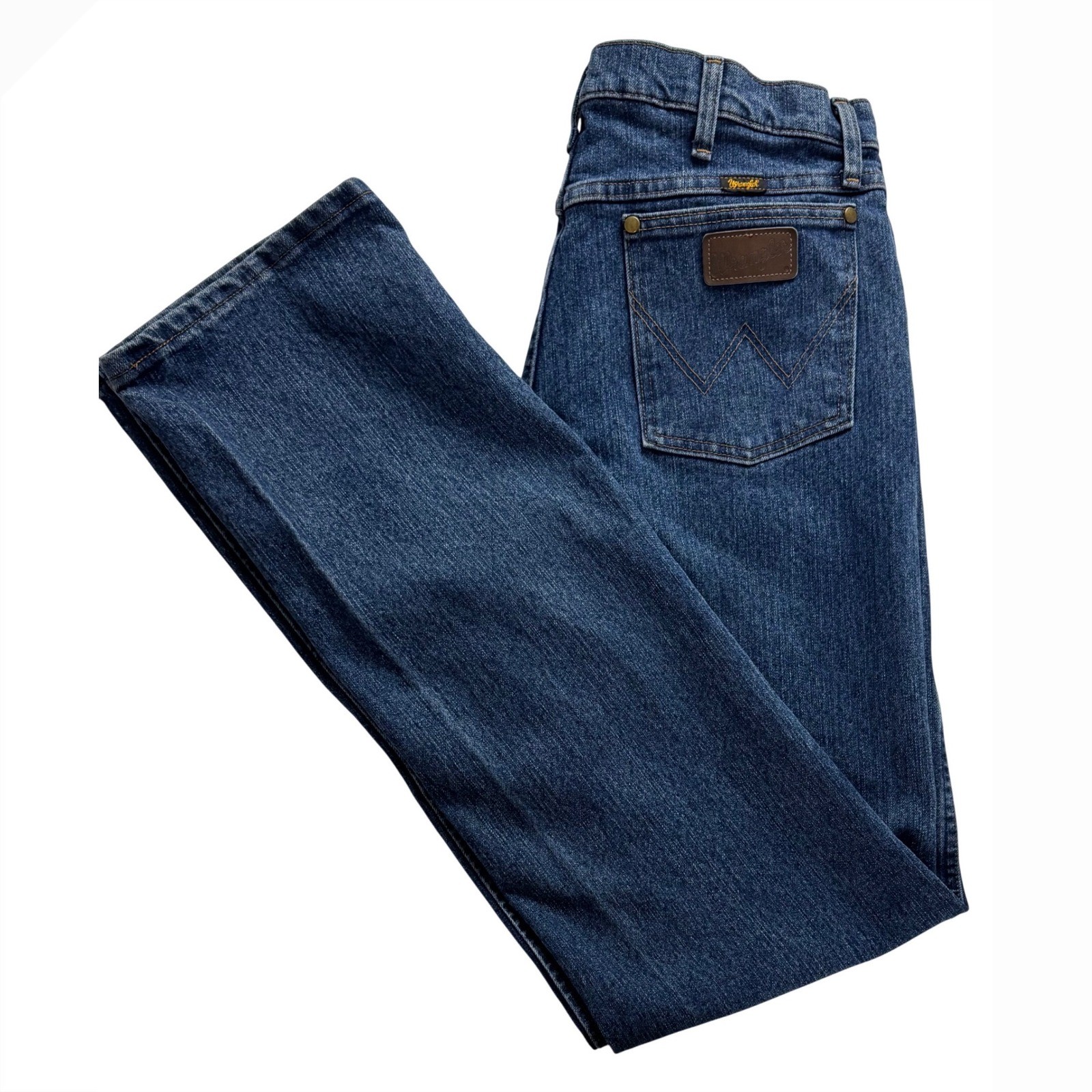 Wrangler 47 Regular Fit Advanced Comfort Jeans Mens 34×36 Dark Wash