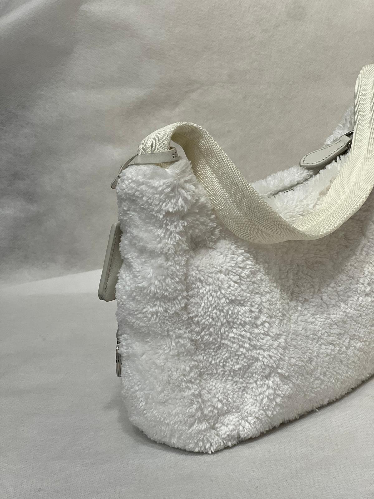 Authentic Prada Re-Edition 2000 Terry Hobo Terry Fabric Hobo Bag White eBay AG