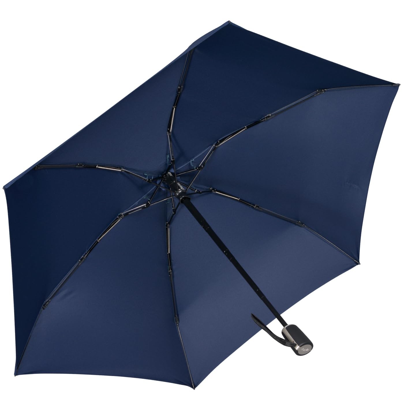 Ladies’ pocket umbrella fibre micro flat with automatic opening Navy