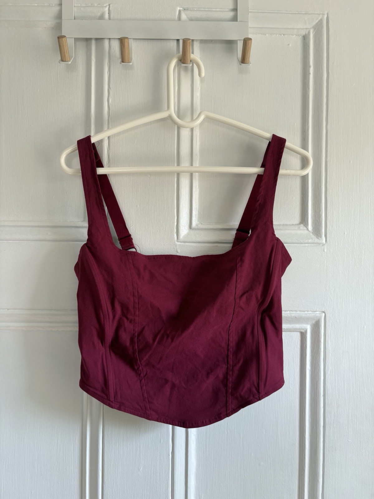 Garage Burgundy Corset Top Hook & Eye Closure Normal Strap Size M
