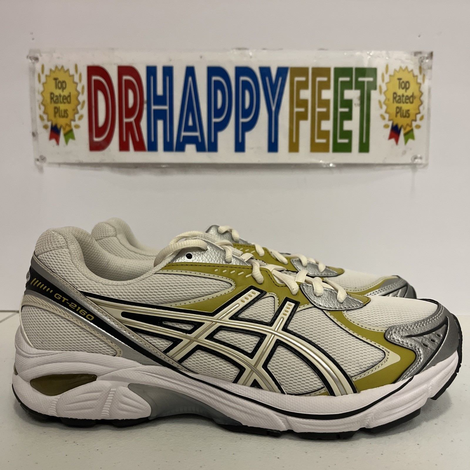 Asics GT-2160 Men’s Running Shoe Cream/Dark Mustard 1203A320 108 New
