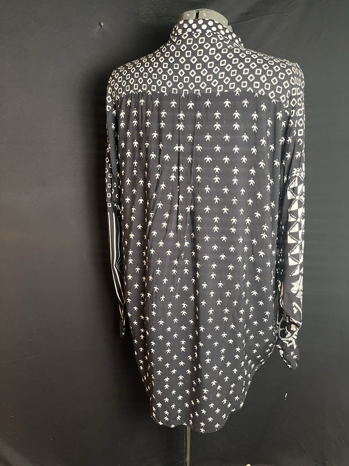 Vintage 90’s Oversized Multi Patterned Long Sleeve Shirt by ‘We Be Bop’ Sz XL-2X