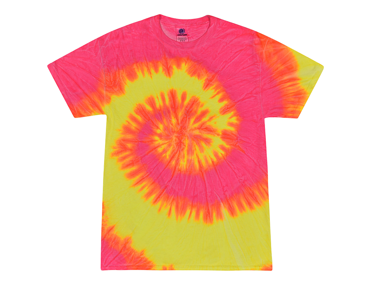 Tie Dye T-Shirts Fluorescent Pink Adult & Kids Sizes S to 5X Cotton Colortone