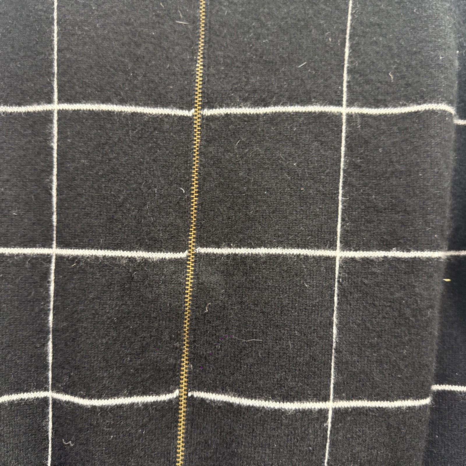 Madeleine Thompson Black & White Pattern Cashmere Jacket & Trousers Size Medium