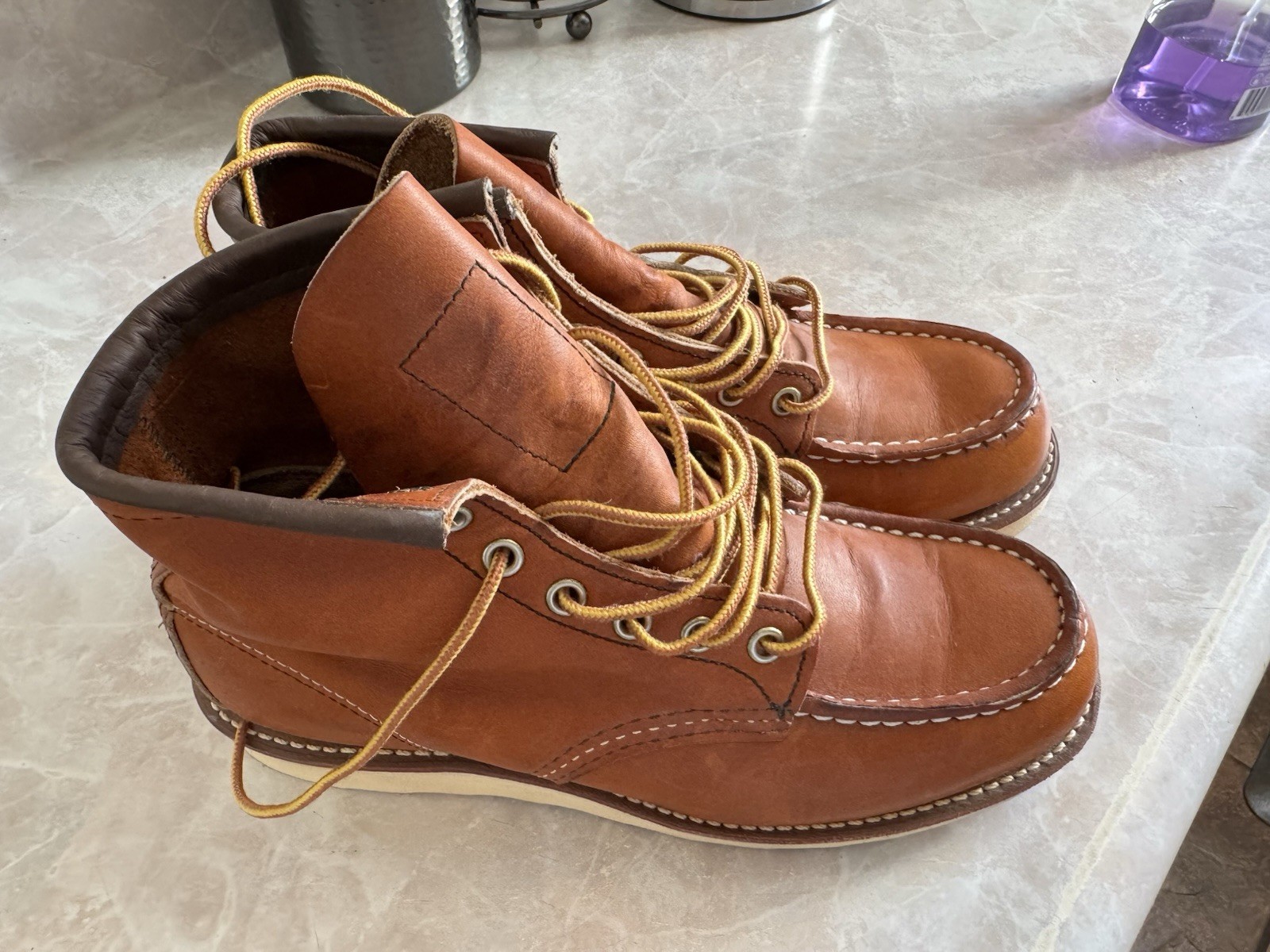 Red Wing 875 Moc Toe Lace-Up Ankle Boots / 6.5D / Oro Legacy