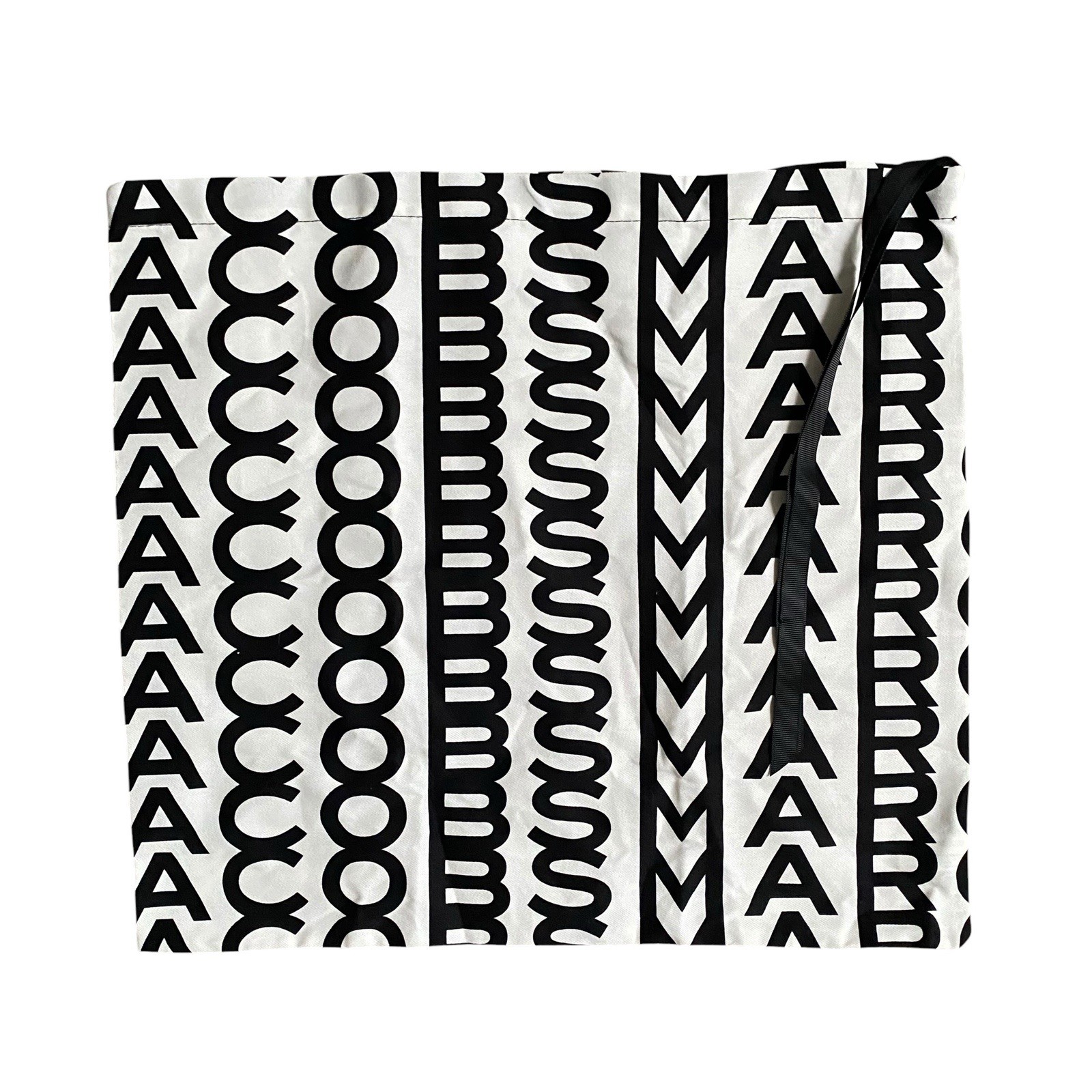 Marc Jacob’s Dust Bag White Black 15×16″ Cotton