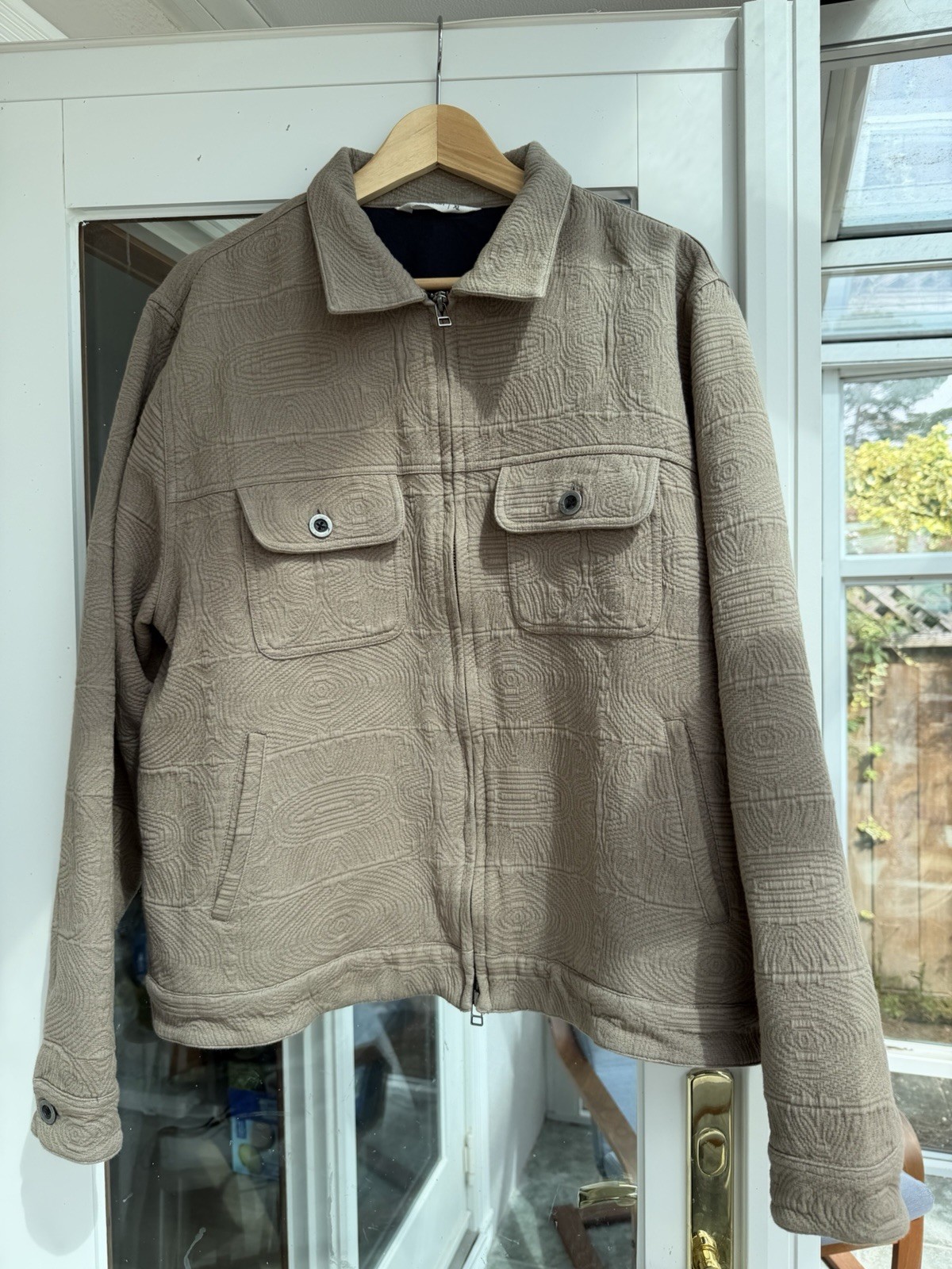 3sixteen Zen Garden Mechanic Jacket In Taupe Cotton XL