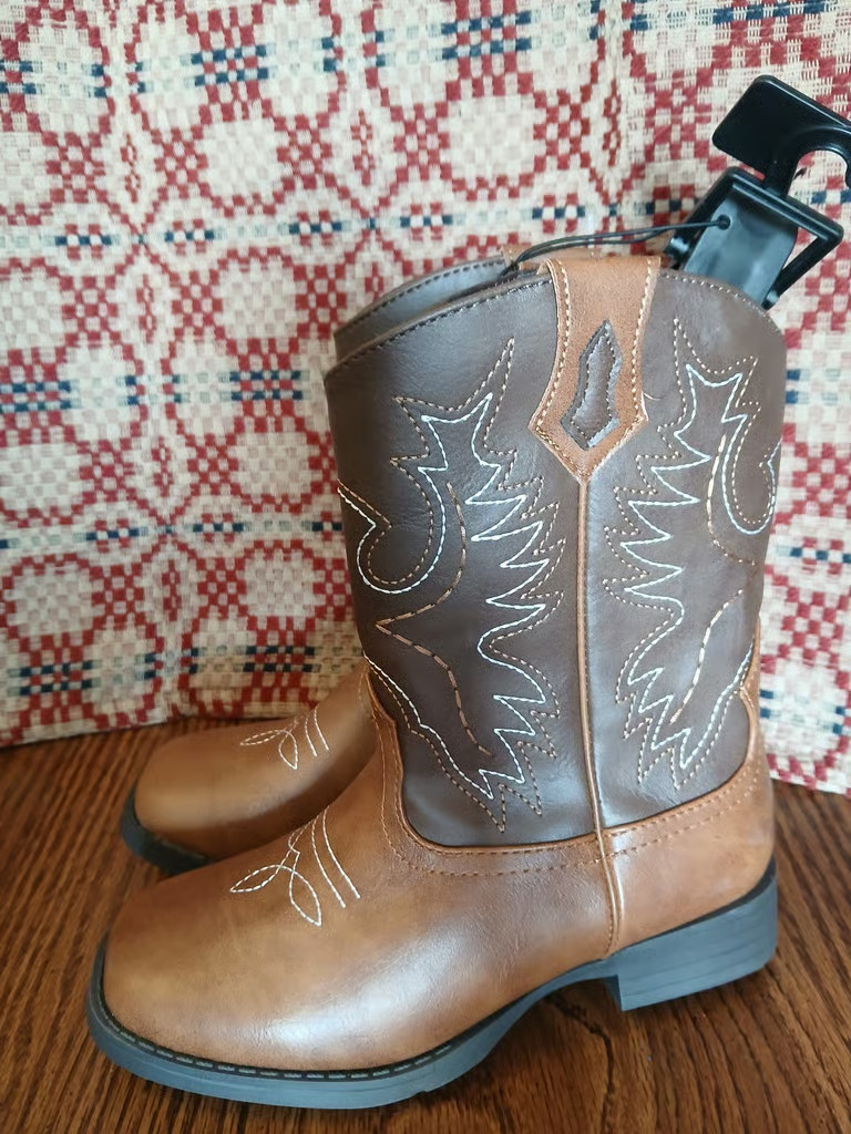 Brown Western Boots, Cowboy Boots, Brand New, Wonder Nation Brand, Boys Size 1