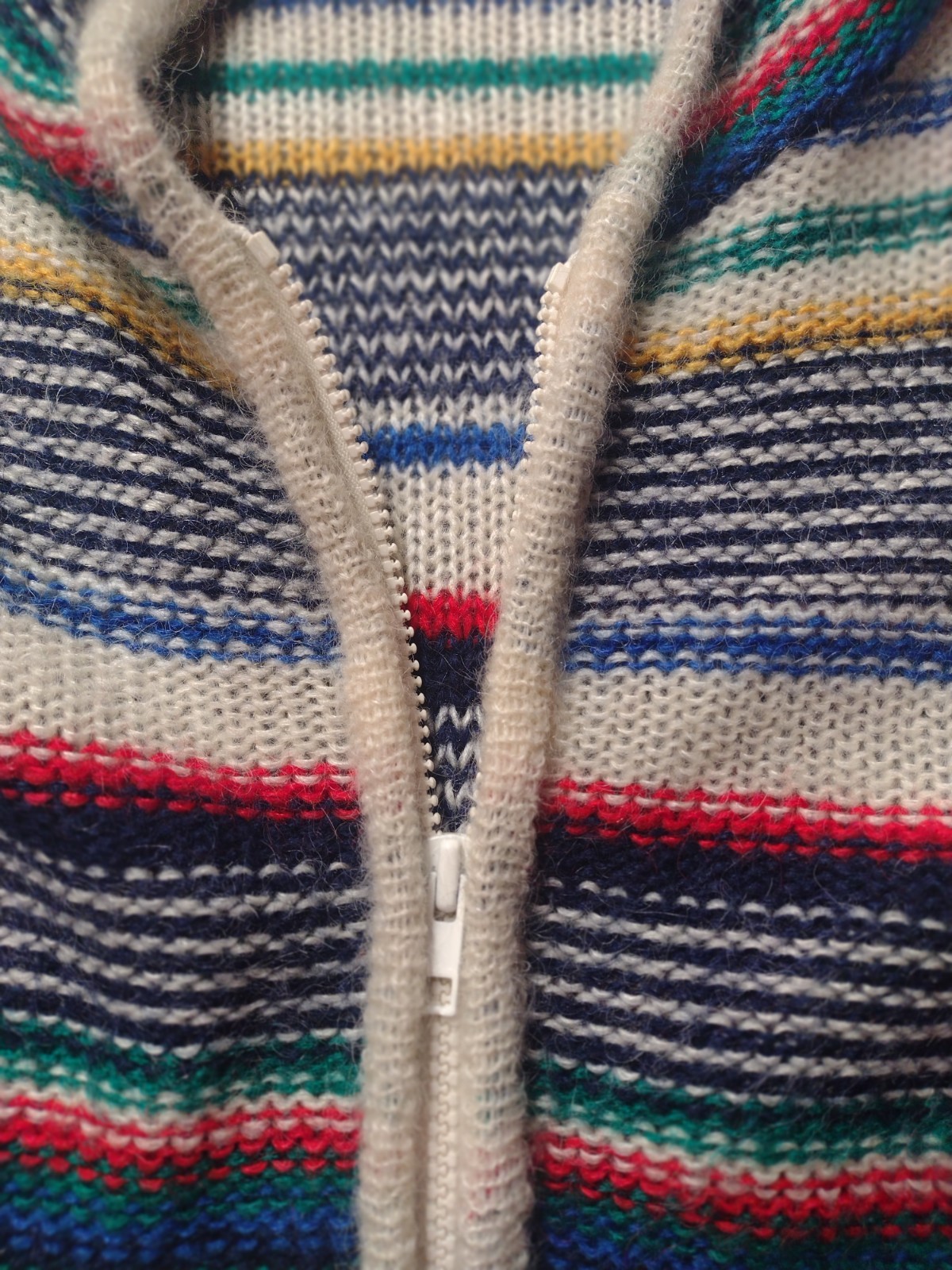 Vtg renee tener for Outlander Med Multicolor Striped Hoodie Zip Front Hong Kong