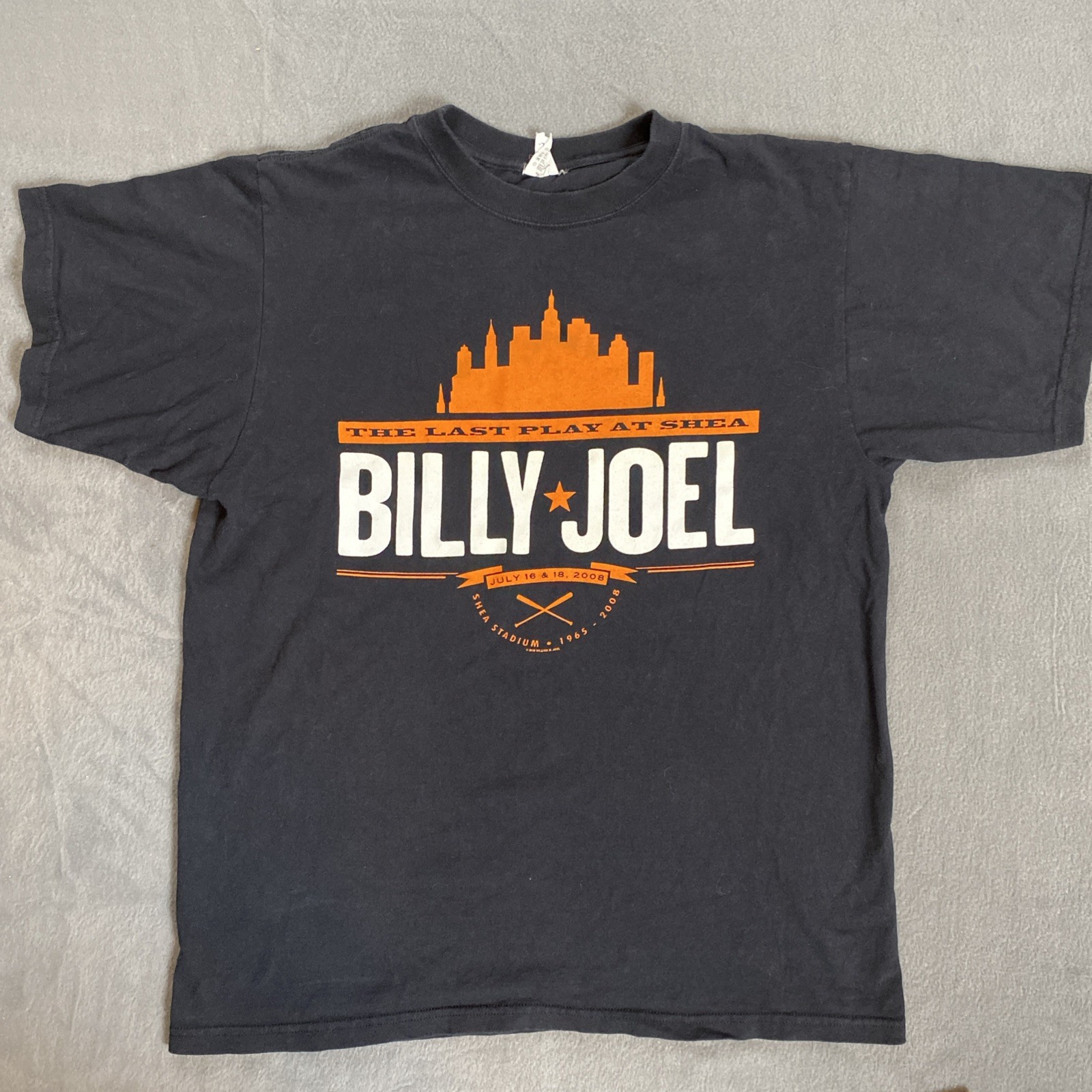 Vintage – Billy Joel – The Last Play At Shea Stadium – T Shirt – NY Mets – Large