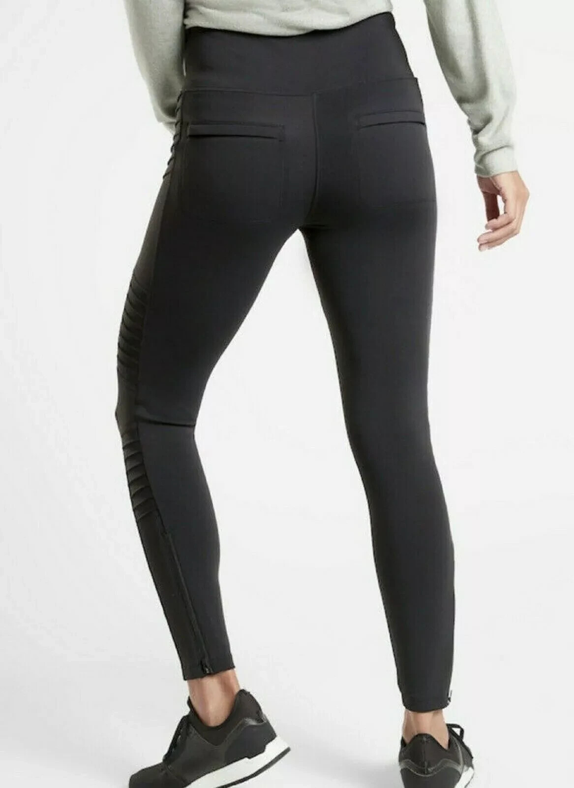 Athleta Black Delancey Moto Tight-Size XXS-NWT