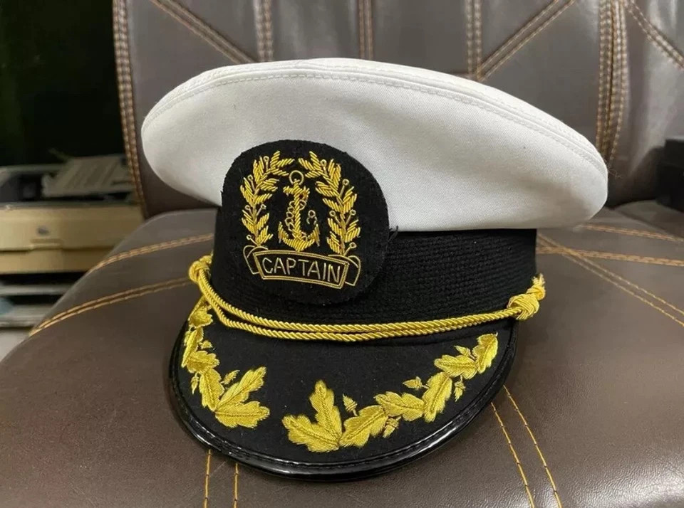 Captain Sailor Yacht Commander Hat – Classic Navy Skipper Ship Cap