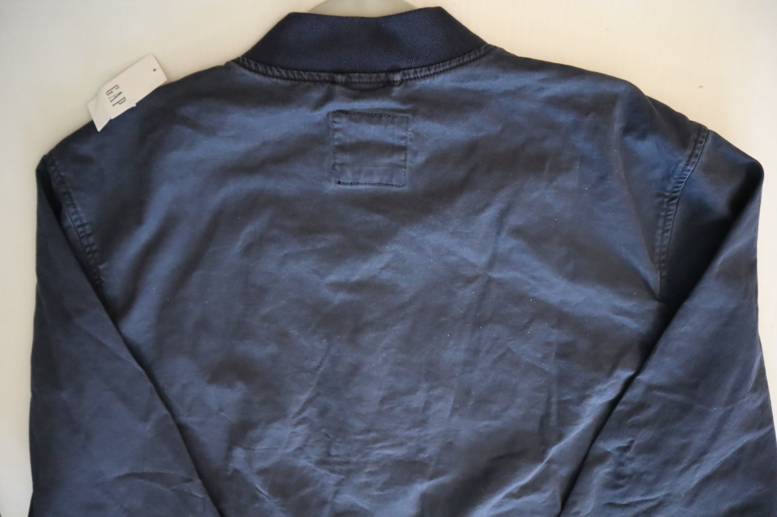 Gap 738596 Men’s Sz Large Vintage Navy Blue Full Zip Relaxed Bomber Jacket $100