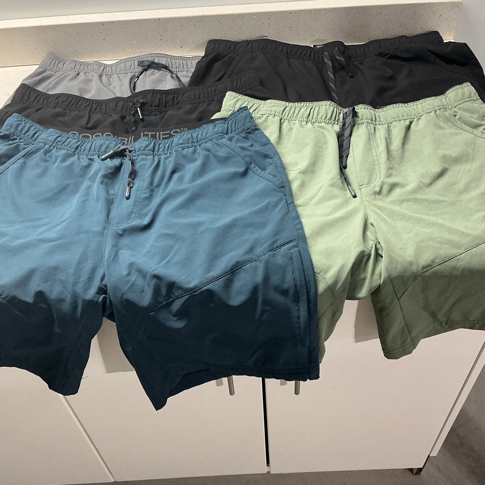 Gerry Men’s Athletic Activewear Shorts XL – 5 pairs