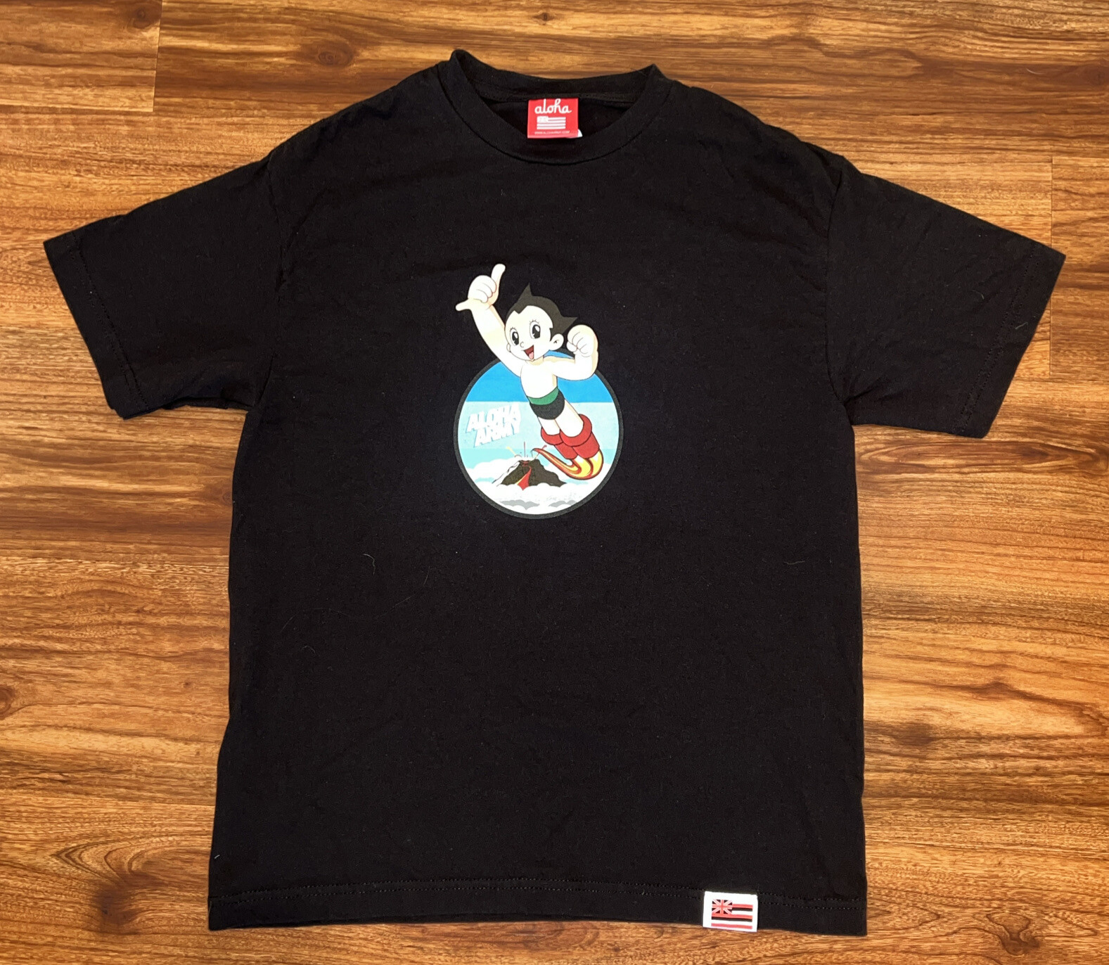 ALOHA ARMY ASTRO BOY HAWAII Medium MENS T Shirt Black