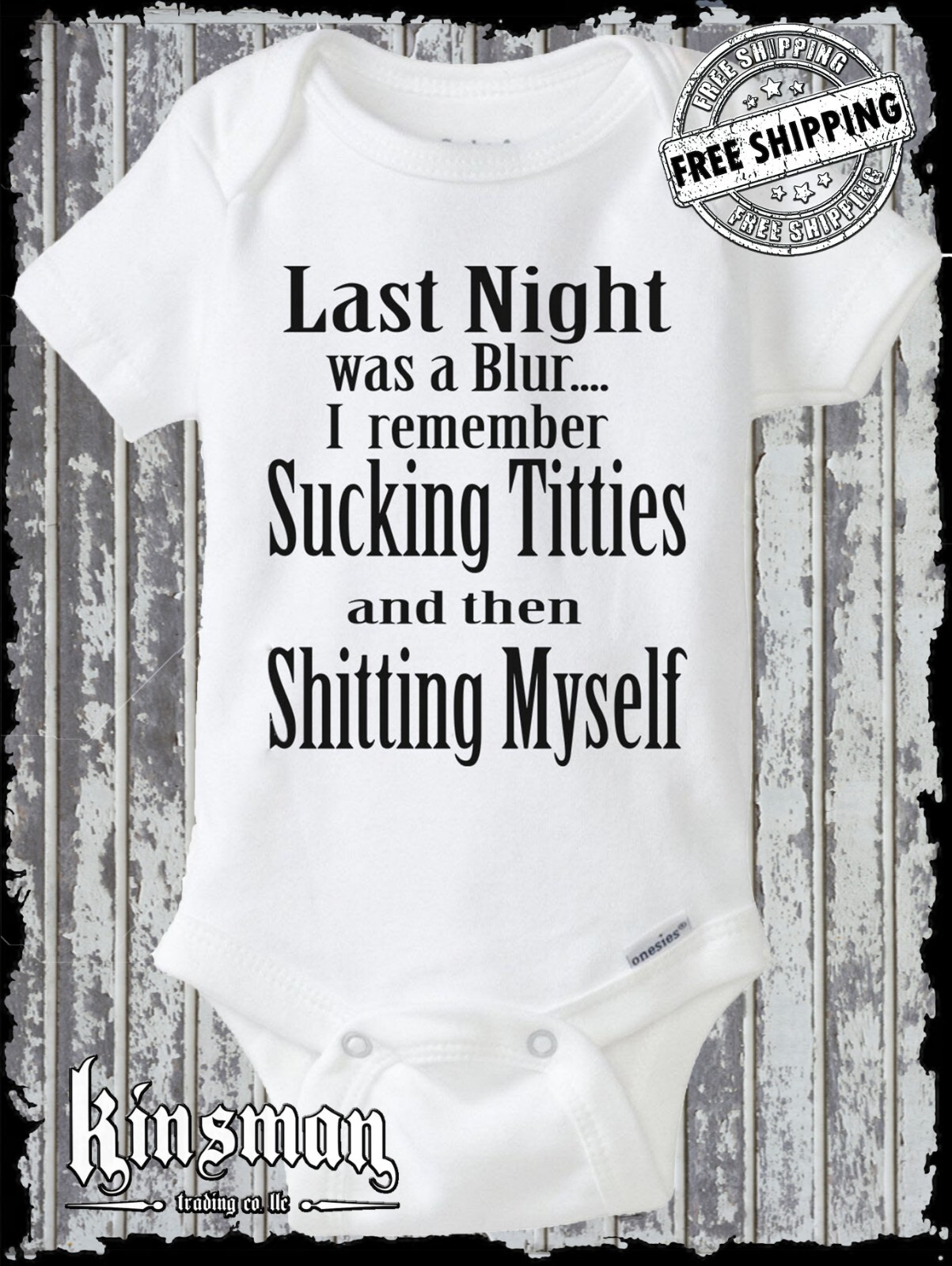 Last Night Was a Blur… Funny Baby / Infant Authentic Gerber Onesie HILARIOUS