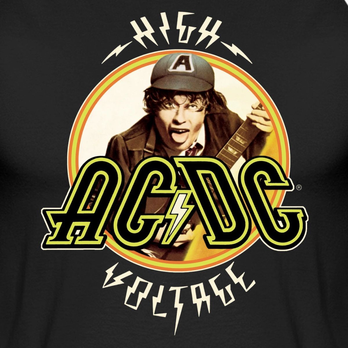 AC/DC Logo High Voltage Album Angus Young Unisex Baseball T-Shirt