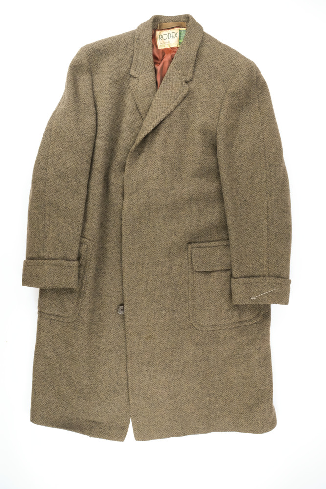 Vintage Rodex Of London Mens Size 42 Regular Tan Brown Wool Trench Coat Hidden