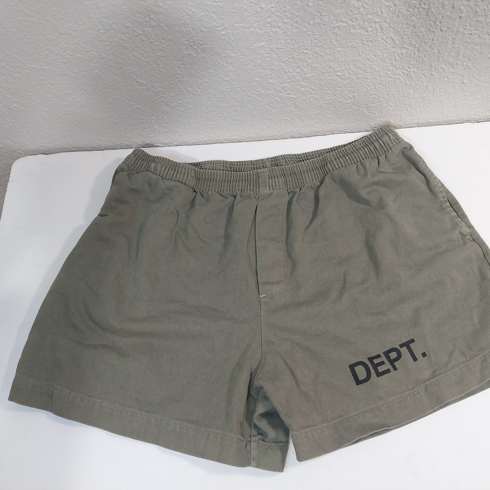 Gallery Dept. Zuma Drawstring Shorts, Olive Green, Size XL