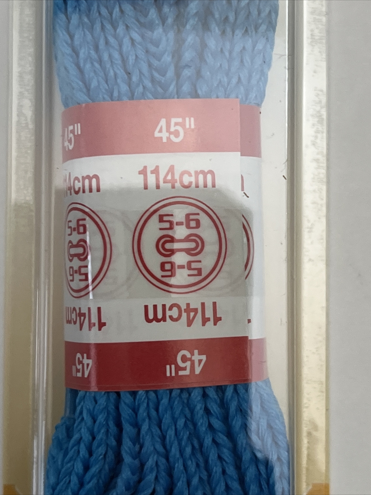 KIWI Style Shoe Laces Flat Neon Blue 45 In Pair Eyelets New!