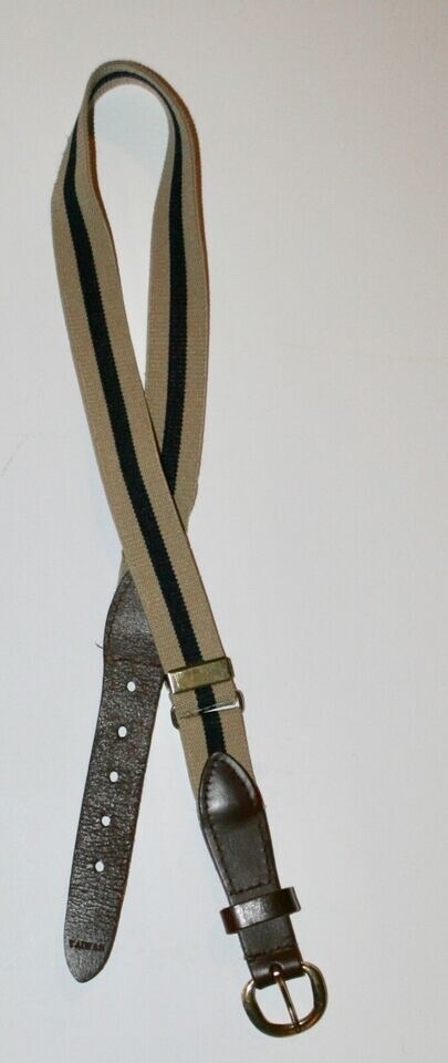 School Uniform Kids Belt Khaki Beige Navy Blue Striped Adjustable 22in to 33in