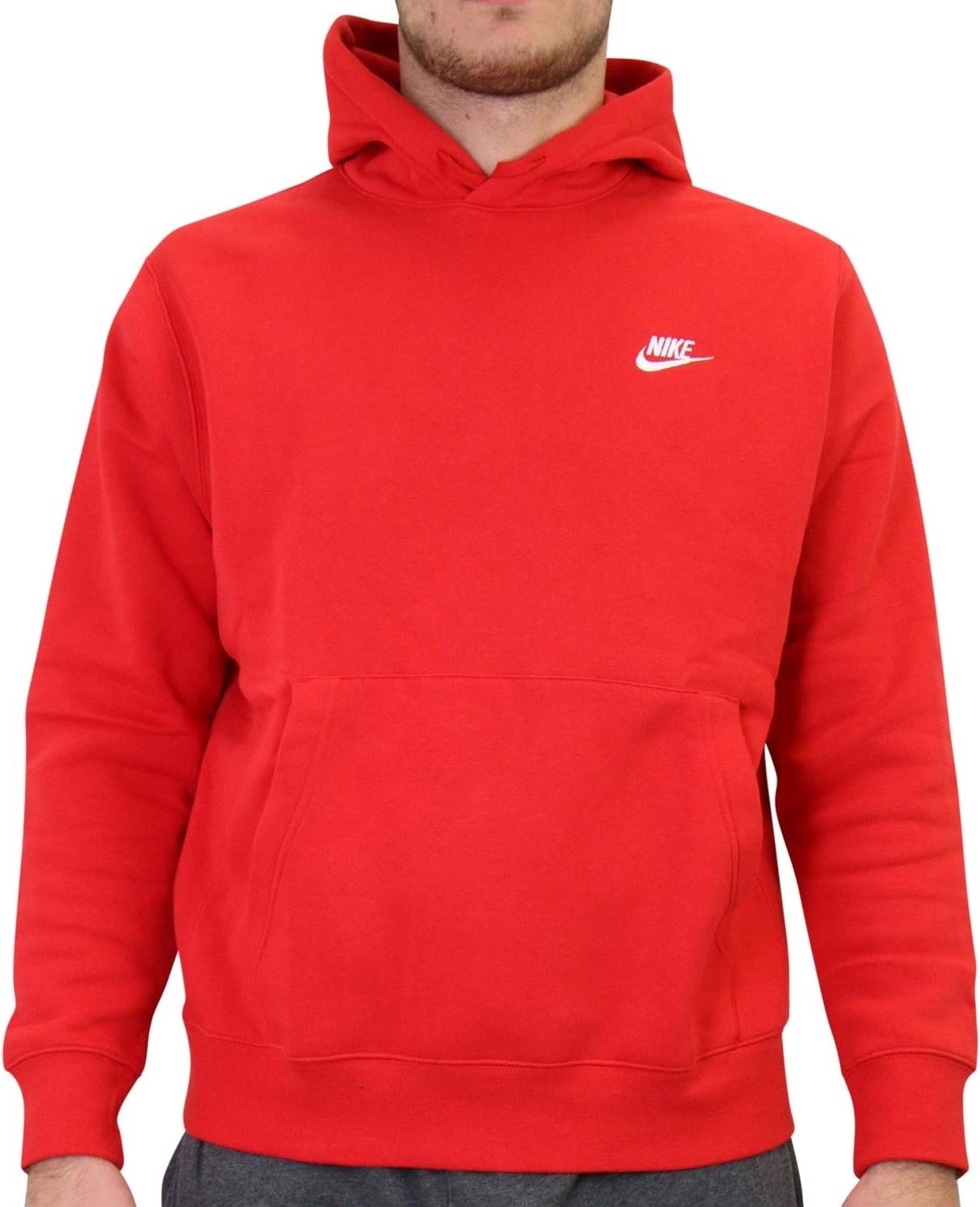 Nike Sportswear Club Men’s Pullover Hoodie – Red, Size L