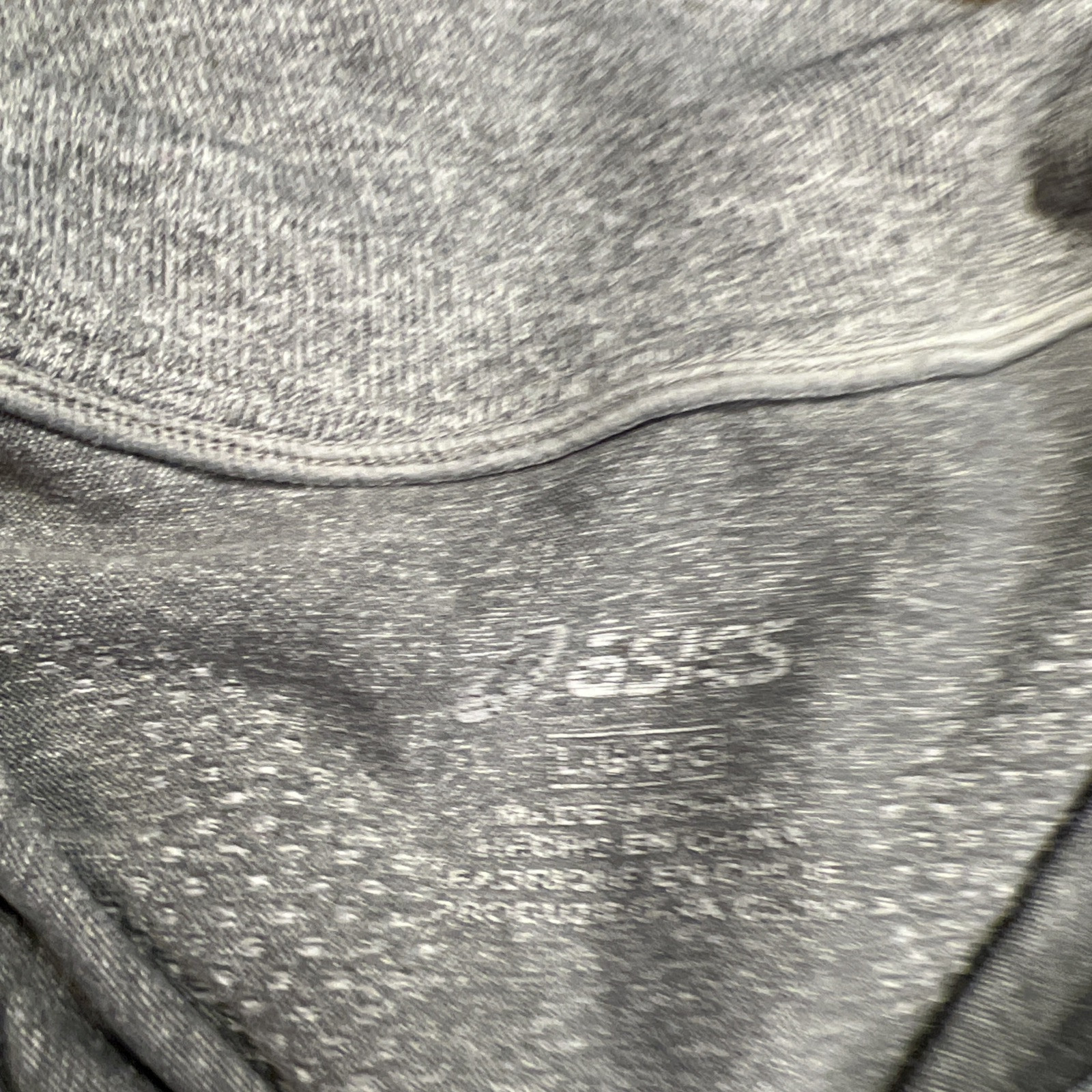 Asics Sweatshirt Mens Large Grey Pullover Outdoor Sports 1/4 Zip Gym
