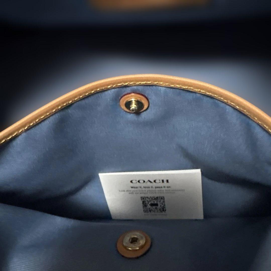 COACH Rowan Large Satchel Signature Denim Leather Crossbody Bag CY699 NEW NWT