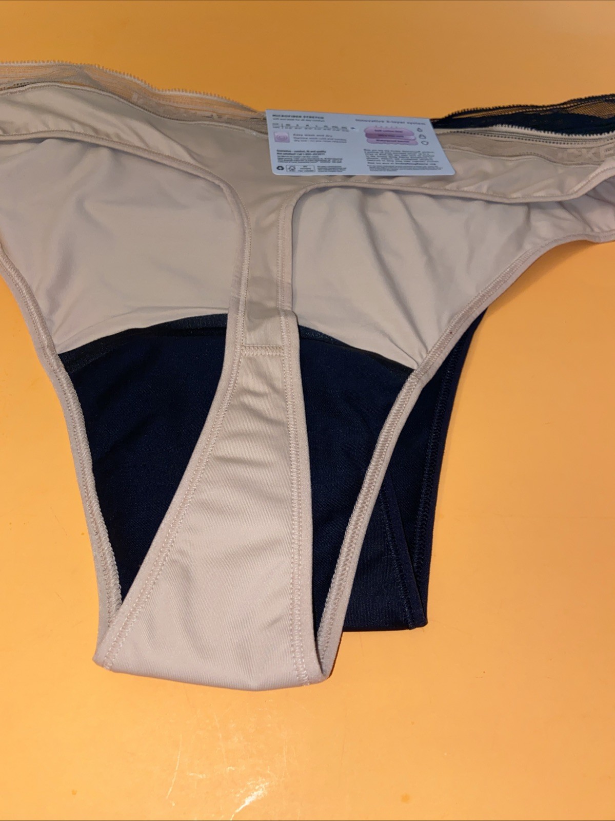 Jockey Set Of 2 ! Beige, Black Worry Proof Period Thong Underwear / 3XL / $26